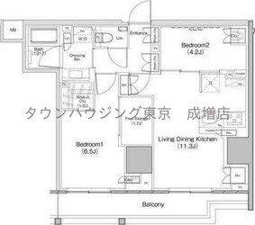 ザ・パークハビオ板橋区役所前の物件間取画像